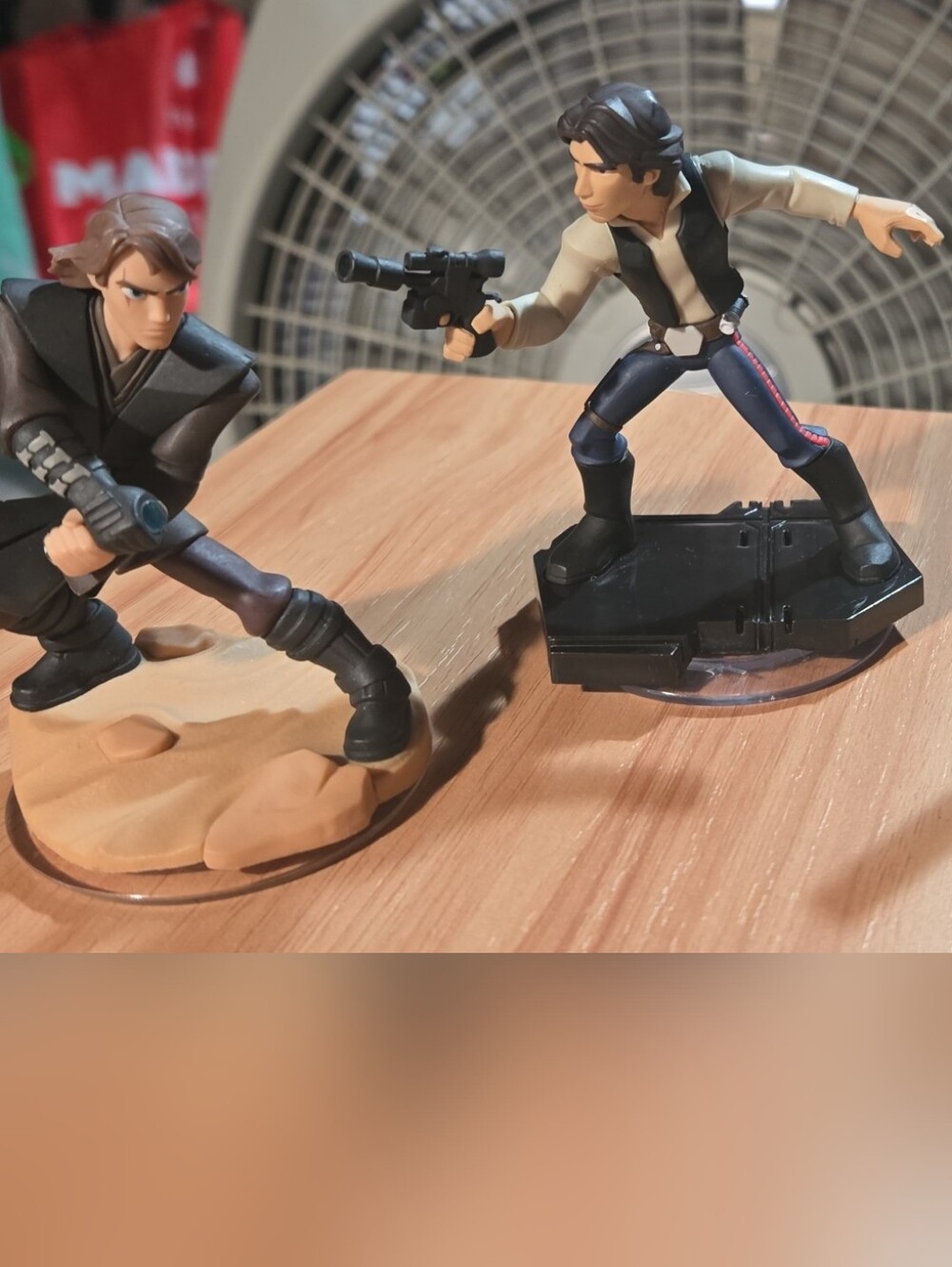 Disney Star Wars Anakin and Han Solo Action Figures - Black, Brown, Tan Four.